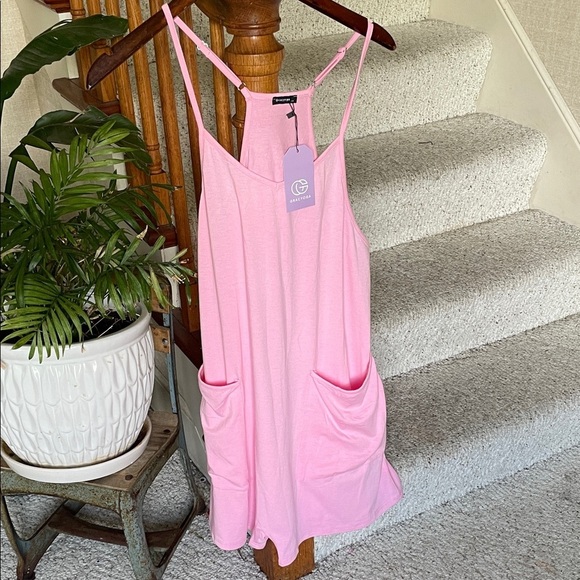 NWT Gracyoga Pink Boho Slouchy Romper Medium - Picture 1 of 9